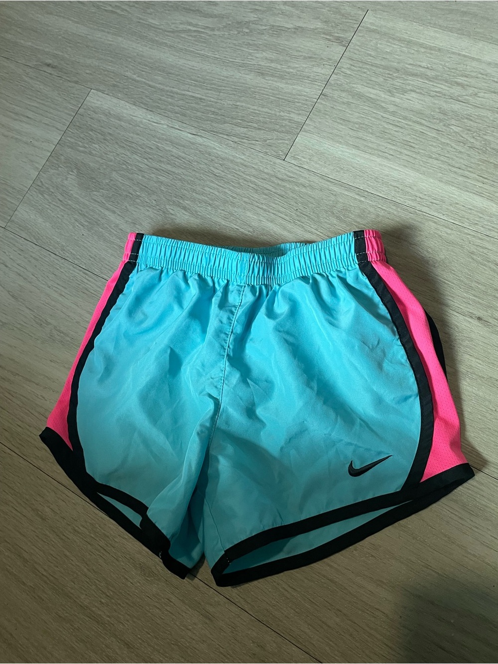 Nike Aqua and Pink Girls' Athletic Shorts